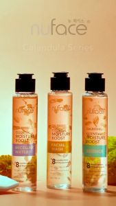 Nuface Calendula Essential Moisture Boost Skin Barrier Series | Face Wash | Essence | Micellar Warer | Paket Skincare Calendula + Brightening | Moisture Boost Moisturizer
