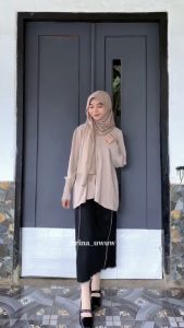 Kemeja Plisket Wanita Premium Pleats Blouse Tisya