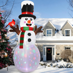 12FT Christmas Inflatable Outdoor Decorations Snowman And Bird for Yard Garden Indoor Outdoor Festive Atmosphere