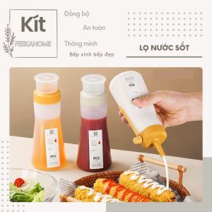 Lọ đựng nước sốt nhựa cấp thực phẩm lọ tương ớt 350ml có nắp thông minh
