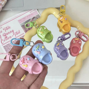 Dễ Thương Y2K 3D Mini Dép Giày Móc Khóa Cho Nữ Đi Biển Lỗ Nhỏ Crocs Giày Ba Lô Mặt Dây Chuyền Túi Móc Khóa Trang Sức