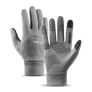 GTUBIKE Autumn and Winter Touchscreen Mens and Womens Warm Gloves Plush Outdoor Sports Windproof and Cold Proof Cycling Gloves