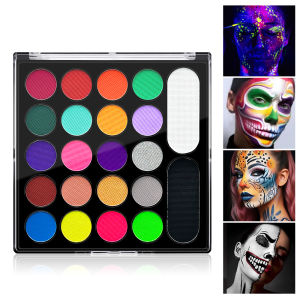 22 Color Face Body Painting Kit for Kids AdultsFace Paint Makeup Palette with BrushHalloween Carnival Artist Cosplay Art Party