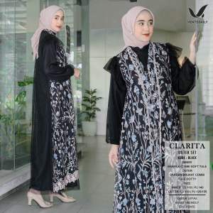 CLARITA MAXY DRESS OUTER SET BROKAT PANJANG BY VENTEDAILY