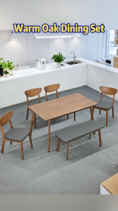 【FAST DELIVERY】Solid Dining Set (1 + 4) | Solid Dining Set (1 + 4 + Bench) | Solid Dining Set (1 + 6) | Wooden Dining Set | Dining Set Solid Wood | Solid Dining 4 Seater | Solid Dining 6 Seater | Dining Set Cheapest | Dining Set Offer | Modern Dining Set