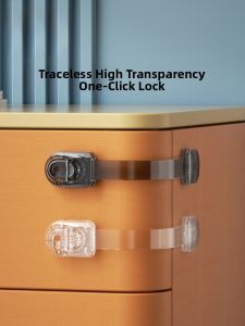 SAFELON | Transparent Display Cabinet Lock Drawer Buckle Child Safety Lock Multi-Function Anti-Baby Opening Multi-Purpose Baby Proof Lock