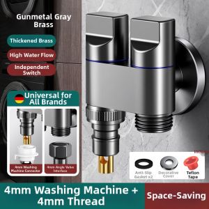 JIAIUIVI | Automatic Water Shut-off Valve Double Outlet Water Tap 1 In 2 Out