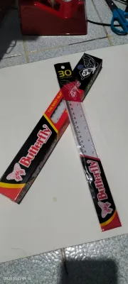 Penggaris butterfly panjang 15cm dan 30cm