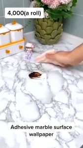 Wall Sticker Dinding Marmer Premium 60x100 Cm Anti Panas Dan Minyak