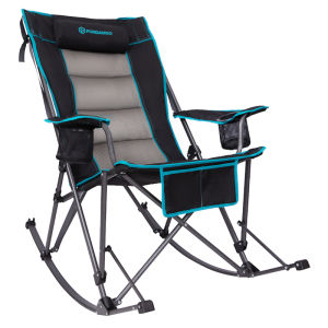 Kingcamp | Reclining Rocking Folding Chair With Armrests Outdoor