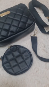 กระเป๋าสะพายข้างผู้หญิงลายเรขาคณิต สไตล์เกาหลี วัสดุโพลีเอสเตอร์ แฟชั่นเรียบหรู