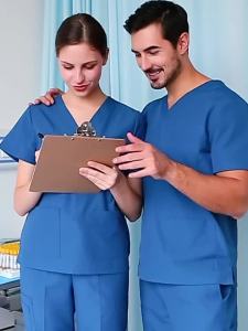 Mens Doctor Uniforms Medical Surgeon Scrub Sets Dental Pediatric Dental Assistant Workwear Sanitary Safety Clothing 8020