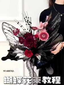 Giấy gói hoa hình bướm (20 tờ) dùng bó hoa sáp hoa tươi sang trọng độc đáo