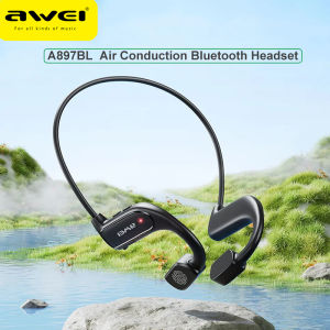 Awei A897BL không khí dẫn Tai nghe bluetooth 5.3 Tai nghe không dây thể thao chống nước Tai nghe kèm Micro cho tập luyện tai nghe khi chạy