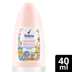 REXONA Deodorant Roll On 45ml | Free Sprit | Shower Clean | Powder Dry | ADVANCED BRIGHTENING + ANTI NODA | DREAMY BRIGHT | HIJAB NATURAL PEACH & MINT COOL | Glowing | INVISIBLE DRY deodoran wangi