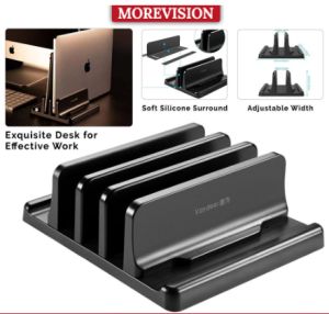 Vertical Laptop Stand Dual-Slot Adjustable laptop organizer Universal PVC standLaptop Holder