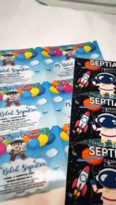 Stiker Ultah Anak: Label Bentuk Kotak Ulang Tahun & Sticker Ulang Taun Uk.Kecil Zennida