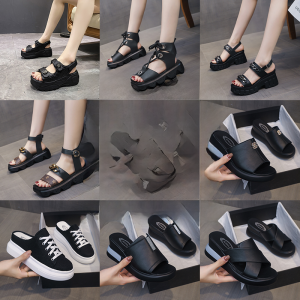 Giày Đế Dày Thời Trang Thường Ngày Cho Nữ Giày Đế Cao Su Đế Cao Gót Đế Xuồng Đế Cao Su Đế Xuồng Mùa Hè Giày Đế Xuồng