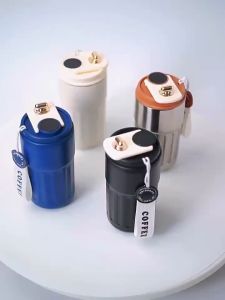 MUG Kopi Botol Minum Tumbler Gelas Termos Mini Panas Dingin Smart Digital Display SUS HN 136 - CT