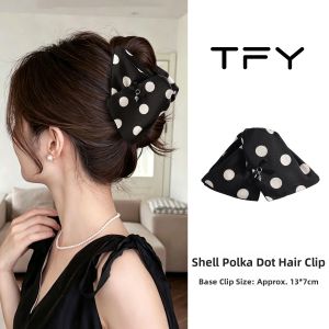 TFY | Elegant Large Seashell Polka Dot Triangular Hair Clip