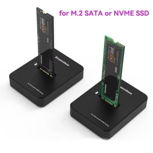 External SSD Hard Disk M.2 SSD Enclosure 10Gbps Read Writing Speed SSD Case For M.2 NVME SATA SSD Docking Station Plug and Play