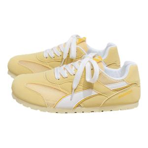 Warrior | รองเท้าผ้าใบผู้หญิง Warriort Duxen ระบายอากาศได้ดี พื้นบาง สีเหลืองมะนาว รองเท้าผ้าใบแบบสวมสบาย ทรงส้นแบน ทรงส้นแบน ทรงส้นแบน