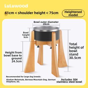 luluwood | Neck Protection Anti-Spill Dog Bowl