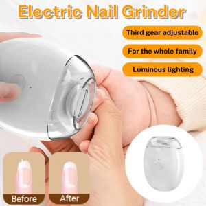 Electric Nail Grinder Automatic Nail Scissors Anti-Pinch Nail Clipper Rechargeable Safety Trimmer For Elderly Kids Baby