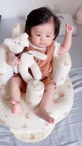 Ghế hơi vịt tập ngồi cho bé Ghế phao PM-05126 tone màu be siêu xinh