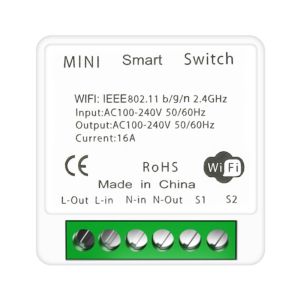16A Wifi Smart Switch 2 Way Control Smart Home Light Switches ModuleWork with Tuya Smart Life Alexa Google Home Switch