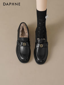 Daphne | Thick Fur Winter Loafers Insulation Warm Thick-Heeled Slip-On