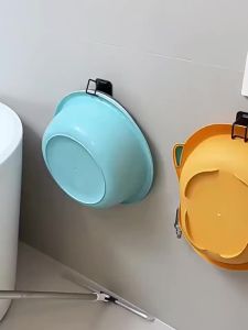 1PCS Stainless Steel Adjustable Wall Hook Multifunction Kitchen Bathroom Basin Hanger Punch-Free Heavy Duty Storage Rack