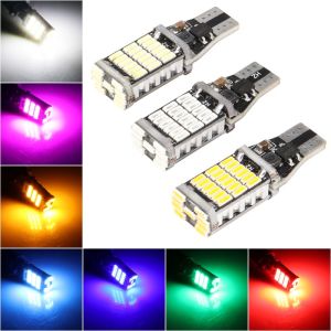 1piece T15 Parking Light 45SMD W16W LED Light Crystal Light Contact Park Lamp Bulbs for Car Motorcycle White Yellow Red