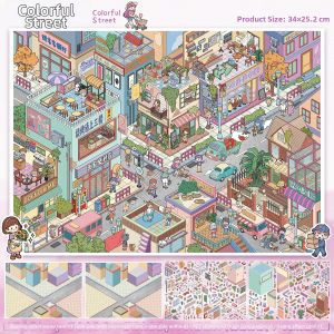 Hong Kong Street Diorama Stickers 14.1cm