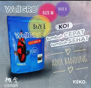 Pakan Pelet Ikan Koi Floating Gainen Wellgro Original Freshpack 2kg / 2 kg
