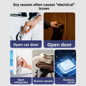 MONLEYTA | Car Anti-Static Discharge Device Static Eliminator Keychain Body De-Staticizing Tool Automotive Static Rod Key Ring Accessory