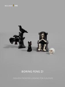 สนุก Skull King เดสก์ท็อปตกแต่งเครื่องประดับขนาดเล็กโต๊ะ Workstation อารมณ์ความเครียดบรรเทาสไตล์ญี่ปุ่นตกแต่งฮาโลวีน