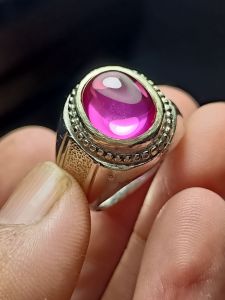 Batu cincin merah Siam Bangkok dan merah ros Bangkok asli