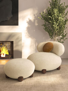 French Modern Luxury Single Leisure Chair Tech Fabric