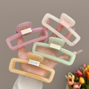 กิ๊บติดผมอะคริลิคเหลี่ยมเยลลี่สไตล์เกาหลีคลิปฉลามหวานแฟชั่นเครื่องประดับผมสำหรับผู้หญิง