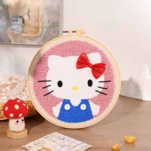 ชุดวัสดุมือ งานปัก สำหรับเด็ก นักเรียน ผู้เริ่มต้นของขวัญวันเด็กสติกเกอร์เย็บหัตถกรรม DIY เครื่องมือเย็บผ้าและอุปกรณ์