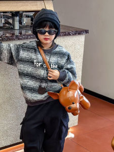 Cool Childrens Crossbody Bag Cartoon French Bulldog Single Shoulder Bag Baby Coin Purse Trendy Kids Fashion Accessory