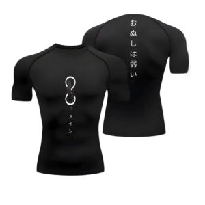 Mens Compression Shirt Gym Wear Workout Muscle Fit JJK Sportswear Clothes Absorbing Tight Fit Fitness Sweatshirt Elastic Tops