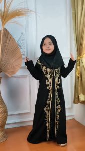 Promo Cuci Gudang Gamis Abaya Turki Marina Anak Perempuan + Kerudung 4 5 6 7 8 9 10 12 Tahun Hitam Jetblack Free Hijab Id Al habsyi Terbaru Lebaran Hut kemerdekaan Ri 17 Agustus 2025 2026