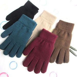 Winter Warm Gloves Five Fingers Touch-screen Knitted Thick Gloves Outdoor Cycling Students Windproof Finger Covers