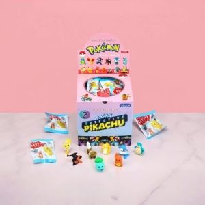 Keeppley | Pokemon Assembly Eraser Cute Pikachu Model Crayon Shin-chan Eraser Sanrio DIY Learning Stationery Childrens Toy Birthday Gift