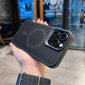 🇹🇭รุ่นใหม่🔥เคสโทรศัพท์มือถือ เคสไอโฟนระบายความร้อน for ไอโฟน 16 15 14 13 11 pro max โปร แม็กซ์ 14 15 16 Plus เคสแม่เหล็ก Magnetic Case การออกแบบกรอบกล้องที่สวยงาม