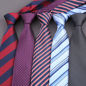 Classic 8cm Necktie Men Business Formal Wedding Tie Blue Red Stripes Solid Neck Ties Fashion Shirt Dress Accessories Gift