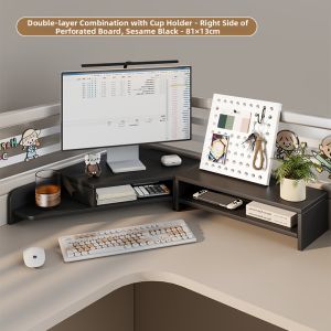 WUBUWEI | Home Corner Computer Riser Shelf