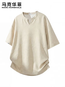 Mark Fairwhale | Slim Thin V-Neck Short Sleeve Leisure Tee Shirt